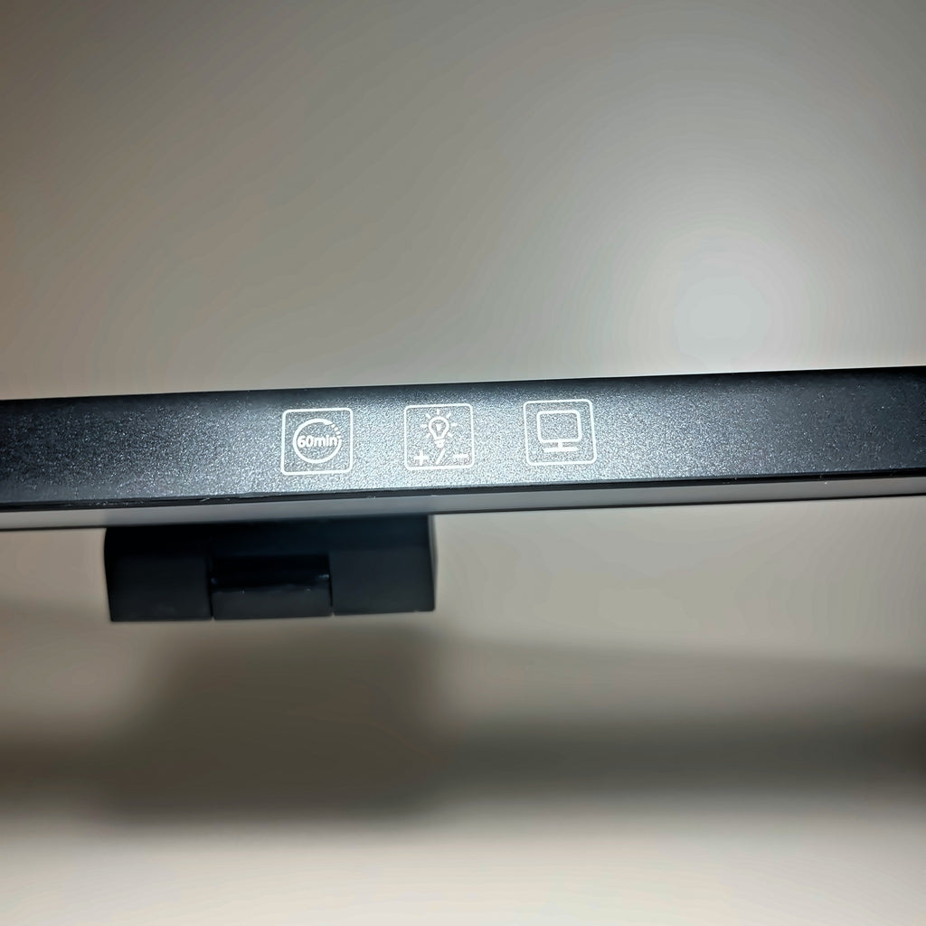 Botones táctiles de la lámpara Cenit de 50 cm: temporizador de 60 minutos, tono e intensidad, y máxima luz